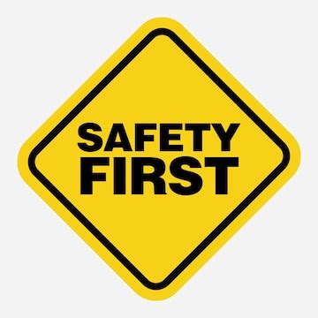 Image result for Safety First Sign Red
