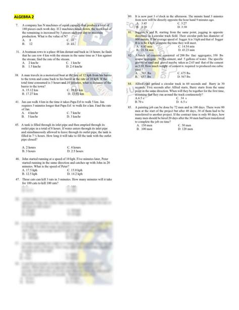 Image result for Sample Algebra Problems