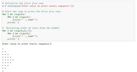 Image result for Using Nested Loops to Print Patterns Python