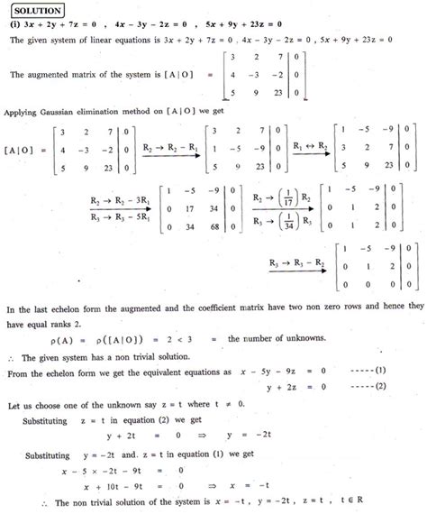Toradh íomhá ar Homogeneous Linear Equations in Matrix