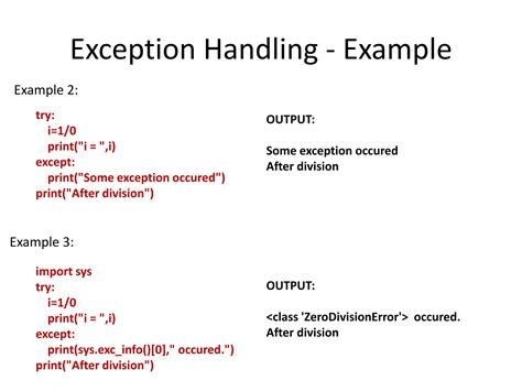 Image result for Process of Handling Exception in Python