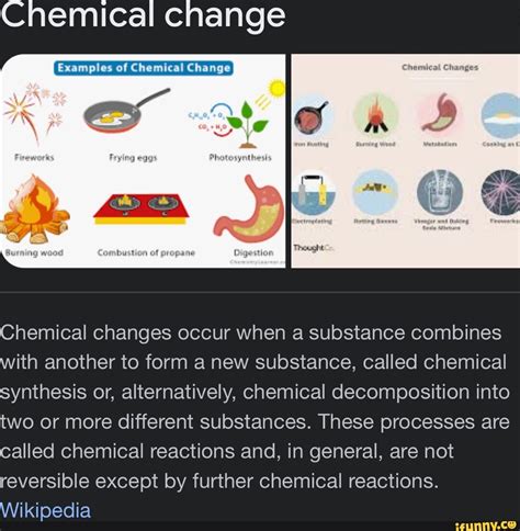 Toradh íomhá ar Chemical Change Examples