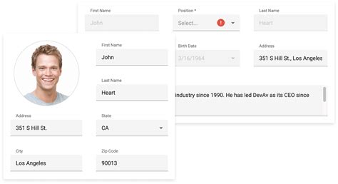 React Form Sample Design に対する画像結果