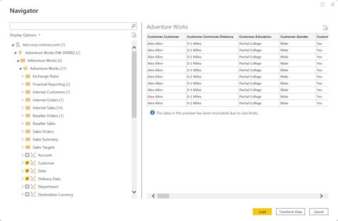 SQL Server Analysis Services に対する画像結果