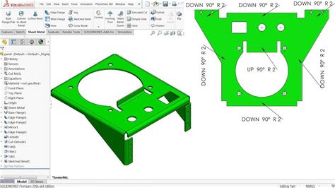 Image result for SolidWorks Sheet Metal Drawing