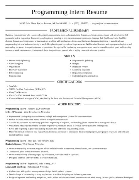 Toradh íomhá ar Programming Resume Template