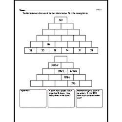 Image result for Pyramid Math Problems Grade 4