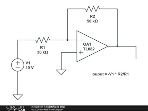 Image result for Graphical Representation of DC Inversion in Op Amp