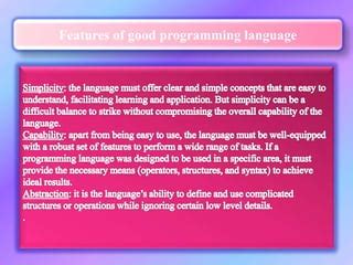 Features of Good Programming Language માટે ઇમેજ પરિણામ