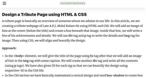 Image result for HTML Source Code for Somone Biography