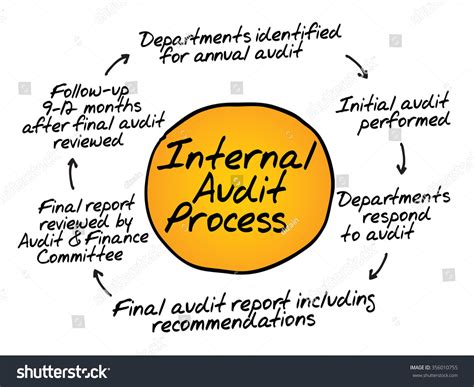 Internal Audit Process Flow Chart Business Stock Illustration 356010755