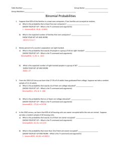 Afbeeldingsresultaten voor Binomial Distribution Word Problems