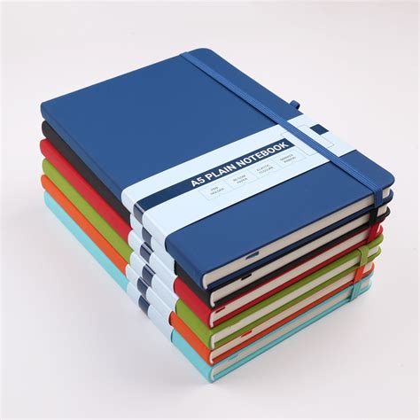 A5 Plain Pages Notebook Hardback Notepad Notes Journal Work Projects ...