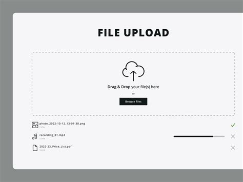 Image result for Confirm File Upload View Design