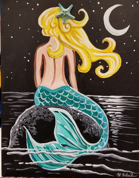 Image result for Mermaid Acrylic Painting