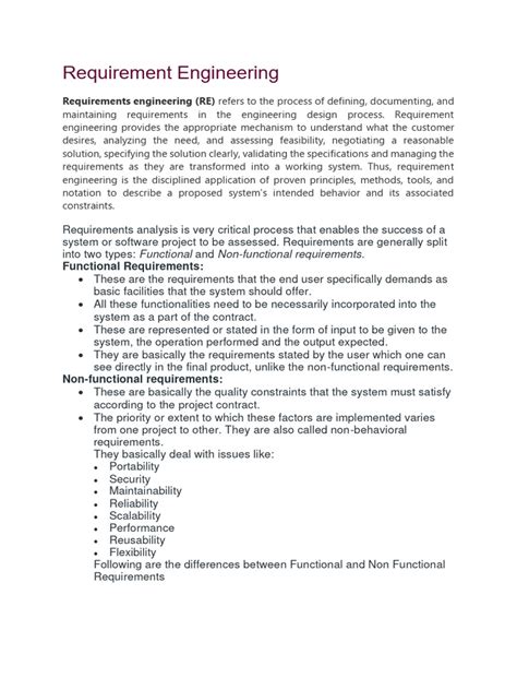 Image result for Requirements Sheet Systems Engineering