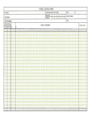Image result for COBOL Coding Form