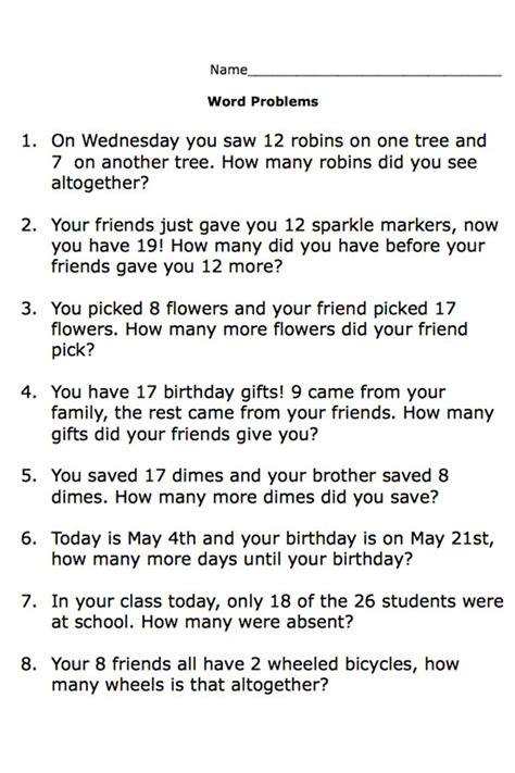 Image result for Problem Solving Grade 2 Worksheet