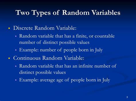 Image result for Types of Random Variables