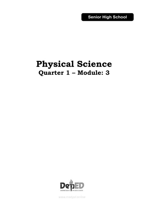 Image result for Physical Science Module 4 Notes