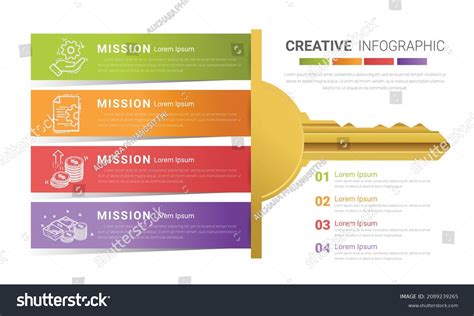 Infographic Key Design Template Presentation Business Stock Vector ...