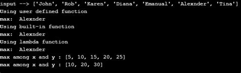 Image result for Max Built in Function Python