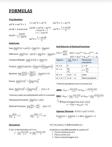 Afbeeldingsresultaten voor Longest Calculus Formulas