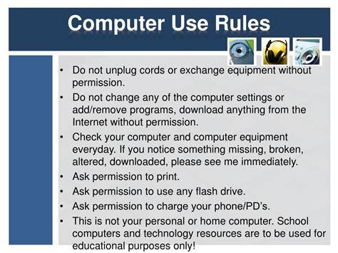 Image result for Computer Use Rules. Sign