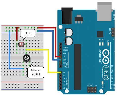 Afbeeldingsresultaten voor Schematic for a Light Sensor Arduino