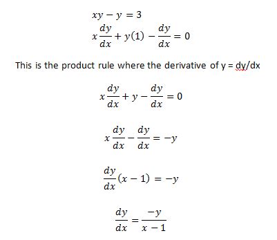 Image result for Implicit Derivative Examples
