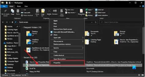 Image result for Document Properties Dialog Box Excel