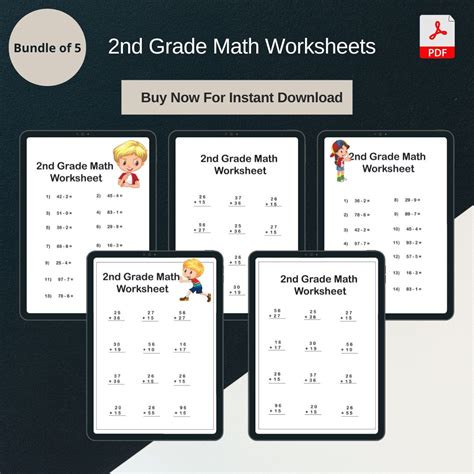 Résultat d’images pour 2nd Grade Math Worksheets Completed