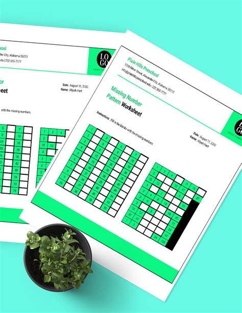 Missing Number Pattern Worksheets に対する画像結果