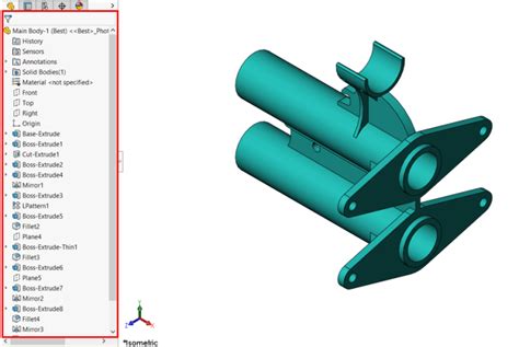 Image result for FeatureManager Design Tree SolidWorks Explained