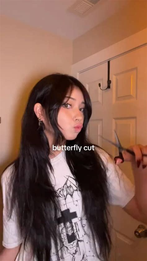 Image result for Butterfly Cut Tutorial