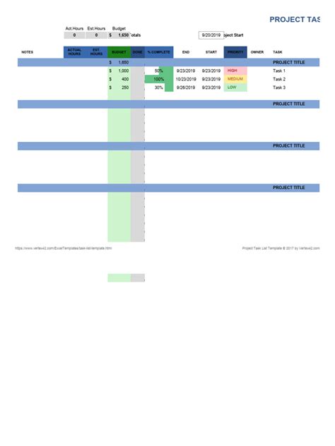 Image result for Project Management Task List Template