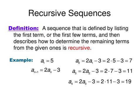 Image result for Different Recursive Sequences