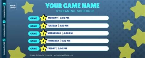 Image result for Stream Schedule Maker