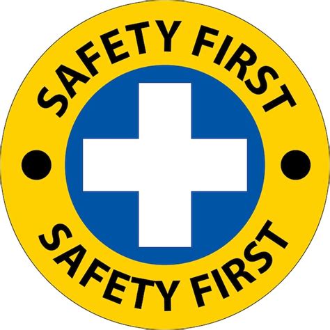 Image result for Safety First Sign Red