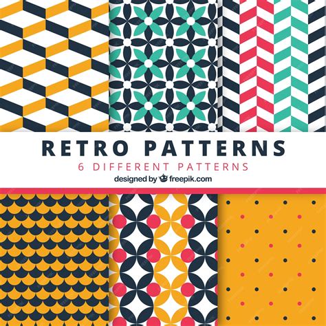 Toradh íomhá ar Retro Geometric Patterns