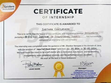 Java Internship Certificate に対する画像結果