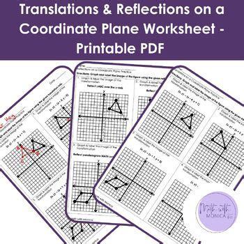 Image result for Reflection Coordinates Worksheet