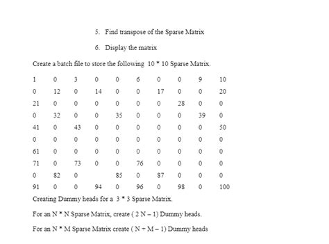 Image result for Transpose of Sparse Matrix