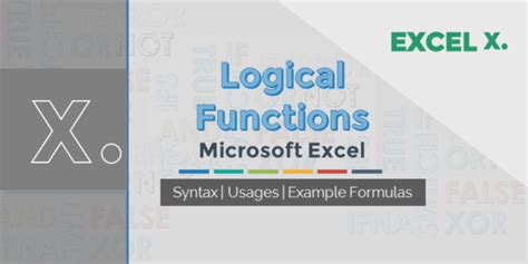 Image result for Excel Logical Functions