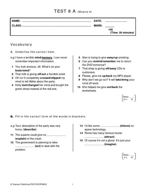 Toradh íomhá ar Grade 2 Module 8 Test Form B