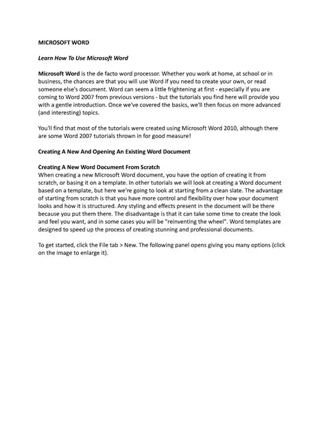 Image result for Tutorial Word Sunject