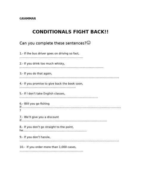 Image result for Conditional Writing Task Sentences