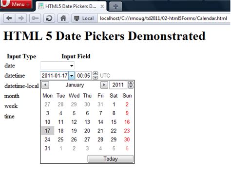 Bildergebnis für HTML Date PICKER as Slider