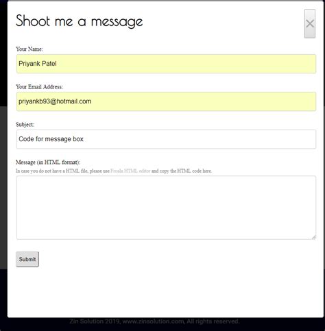 Big Message Box in HTML Code に対する画像結果