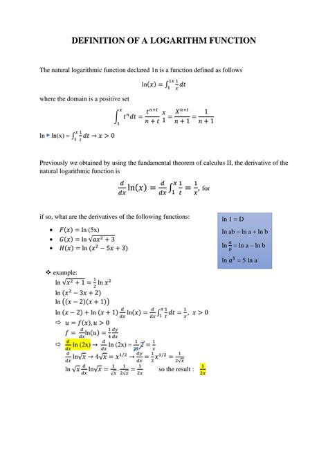 Image result for Logarithm Function